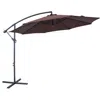 Sunnydaze Outdoor Steel Offset Cantilever Pool Patio Umbrella With Crank And Cross Base - 10'