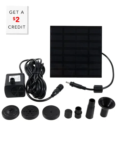 Sunnydaze Outdoor Submersible Solar Fountain Water Pump Kit With $5 Credit In Black