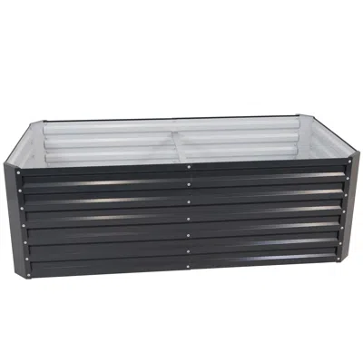 Sunnydaze Outdoor Vegetable Or Flower Galvalume Steel Raised Garden Bed For Backyard Or Garden - Rectangle - 7