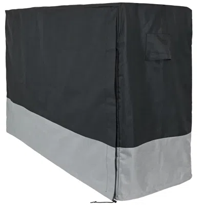 Sunnydaze Outdoor Weather-resistant Heavy-duty Polyester With Pvc Backing Firewood Log Rack Cover - Gray And B