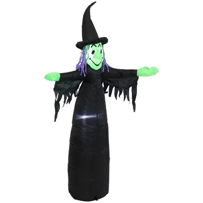 Sunnydaze Outdoor Wendolyn The Wicked Witch Self-inflating Halloween Inflatable Yard Decoration With Led Light
