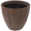Shop Sunnydaze Pebbled Polyresin Outdoor Flower Pot Planter - 15.75" - Dark Brown