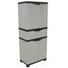 Sunnydaze Plastic Storage Cabinet With 2 Adjustable Shelves And 1 Drawer - 57"