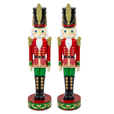 Sunnydaze Polyresin Kristoff The Nutcracker Solider Christmas Holiday Decoration - 29" - 2 Nutcrackers