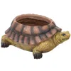 Sunnydaze Polyresin Teddy The Turtle Decorative Garden Planter For Indoor Or Outdoor Use - 11" W - Green And B