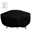 Sunnydaze Protective Fire Pit Cover Round Durable Weather-resistant With $7 Credit In Black