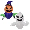 Sunnydaze Pumpkin Jack And Haunted Harold Halloween Window Inflatable Duo