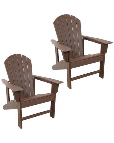 Sunnydaze Raised Adirondack Chair In Brown