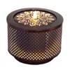 Sunnydaze Repeating Diamond Cylinder Iron Water Fountain With Led Lights - 11.75"