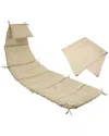 Sunnydaze Replacement Cushion And Umbrella For Floating Lounge Chair In Brown