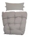 Sunnydaze Replacement Seat And Headrest Cushion For Caroline Egg Chair In Grey