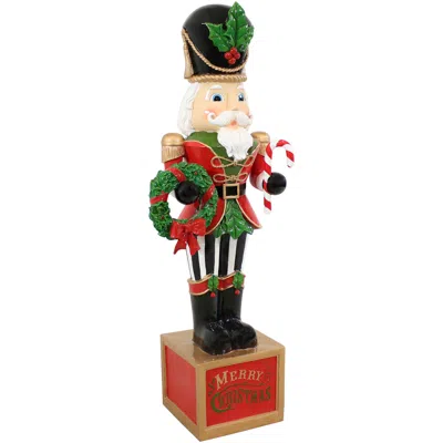 Sunnydaze Resin Karl The Christmas Nutcracker Holiday Decorative Statue - 48"