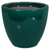Sunnydaze Resort Outdoor/indoor High-fired Glazed Uv- And Frost-resistant Ceramic Flower Pot Planter With Drai