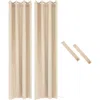 Sunnydaze Room Darkening Curtain Panel With Grommet Top - 51.5 X 120 In. - Beige - Set Of 2