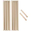 Sunnydaze Room Darkening Curtain Panel With Grommet Top - 52 X 96 In. - Beige - Set Of 2