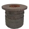 Sunnydaze Rope And Barrel Design Propane Gas Patio Fire Pit Table Kit With Lava Rocks - 29" Diameter