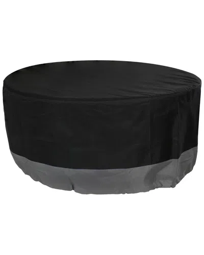 Sunnydaze Round 2-tone Outdoor Fire Pit Cover In Black