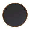 Sunnydaze Round Magnetic Chalkboard For Wall With Pine Frame, Chalk, And Eraser - Rustic Brown