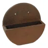 Sunnydaze Round Polyresin Wall-mounted Outdoor Flower Pot Planter - 12" - Dark Brown