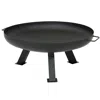 Sunnydaze Rustic Steel Tripod Fire Pit With Protective Cover - 29.25-inch Round - Black