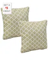SUNNYDAZE SUNNYDAZE SET OF 2 OUTDOOR THROW PILLOWS WITH $5 CREDIT