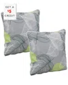 Sunnydaze Set Of 2 Outdoor Throw Pillows With $5 Credit In Grey