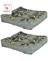 Sunnydaze Set Of 2 Tufted Outdoor Seat Cushions With $6 Credit In Brown