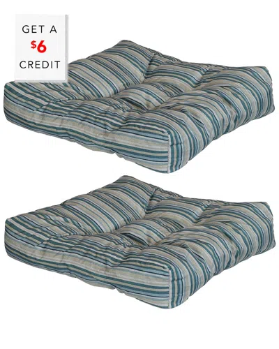 SUNNYDAZE SUNNYDAZE SET OF 2 TUFTED OUTDOOR SEAT CUSHIONS WITH $6 CREDIT
