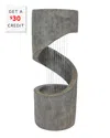 Sunnydaze 31"h Electric Polyresin Showering Spiral Column Outdoor Water Fountain With Led Light In Grey