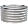 Sunnydaze Small, Circular Raised Garden Bed - Galvalume Steel Planter Box With Rubber Edge Trim - 17.25" H