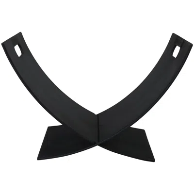 Sunnydaze Small Powder-coated Steel Outdoor Firewood Log Rack - 30" - Black