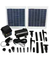 Sunnydaze Solar Pump And Solar Panel Kit With Battery And Led Light In Black