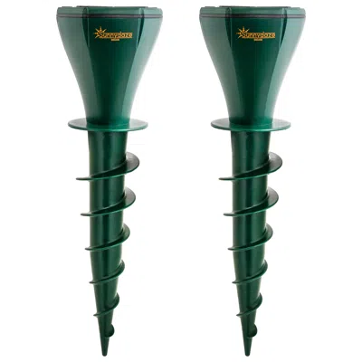 Sunnydaze Solar Sonic Mole Repeller Spiral Spikes - 2.75" W X 2.5" D X 9.75" H - 2-pack