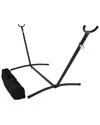 Sunnydaze Brazilian Portable Heavy-duty 2-person Space-saving Hammock Stand Only With Carrying Case - 400 Lb W In Black
