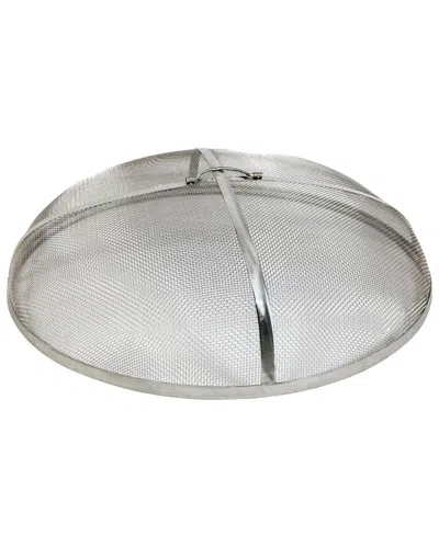 Sunnydaze Spark Screen 30in Stainless Steel Rust Resistant Fire Pit Accessory In Silver