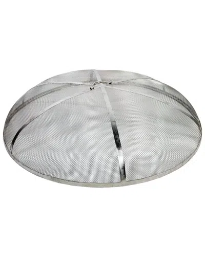 Sunnydaze Spark Screen 40in Stainless Steel Rust Resistant Fire Pit Accessory In Silver