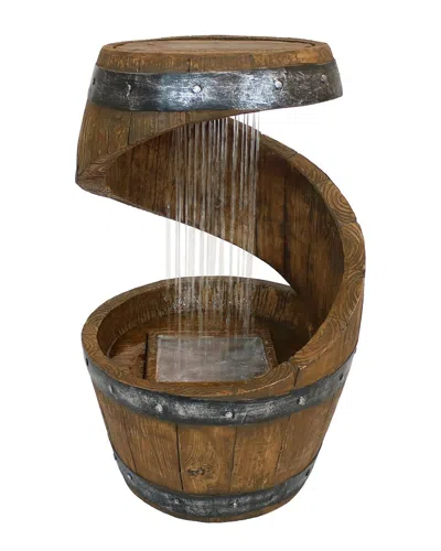 SUNNYDAZE SUNNYDAZE SQUARE 2-TIER BIRD BATH OUTDOOR WATER FOUNTAIN 25IN WATER FEATURE  W/LED