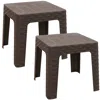 Sunnydaze Set Of 2 Patio Side Tables