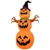 SUNNYDAZE STACKED JACK-O-LANTERN SCARECROW HALLOWEEN INFLATABLE - 7.4' H