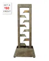 Sunnydaze Stacked Slate Outdoor Water Fountain 49in Garden & Patio Water Feature With $50 Credit In Brown