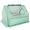 Sunnydaze Steel Raised Garden Bed With Pe Greenhouse Cover - Green - 4' X 2'
