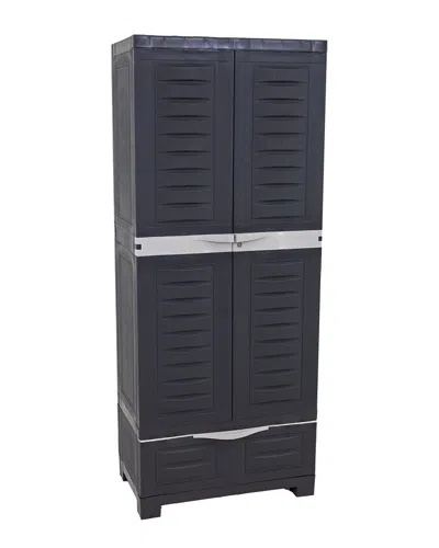 Sunnydaze Storage Cabinet With 3 Adjustable Shelves & Lockable Doors In Gray