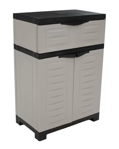 Sunnydaze Storage Cabinet With Adjustable Shelf In Gray