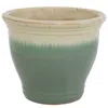 Sunnydaze Studio High-fired Glazed Uv- And Frost-resistant Outdoor Ceramic Flower Pot With Drainage Holes - 15