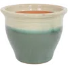 Sunnydaze Studio Uv- And Frost-resistant Ceramic Outdoor Flower Pot Planter With Drainage Holes - 18" Diameter