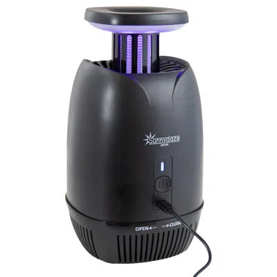 Sunnydaze Tabletop Bug Zapper With Fan And Violet Light - 5.25" In Diameter X 9.75" H