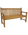 Sunnydaze Teak Outdoor Patio Garden Bench In Brown