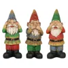 Sunnydaze Three Wise Garden Gnomes Hear, Speak, See No Evil Indoor/outdoor Lawn Statue Set -3-piece Set