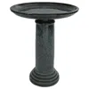 Sunnydaze Toulon Ceramic Bird Bath - Black Mist - 24.5" H