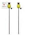 Sunnydaze Tropical Pineapple 3-in-1 Yellow Glass Outdoor Torches With $7 Credit In Yellow